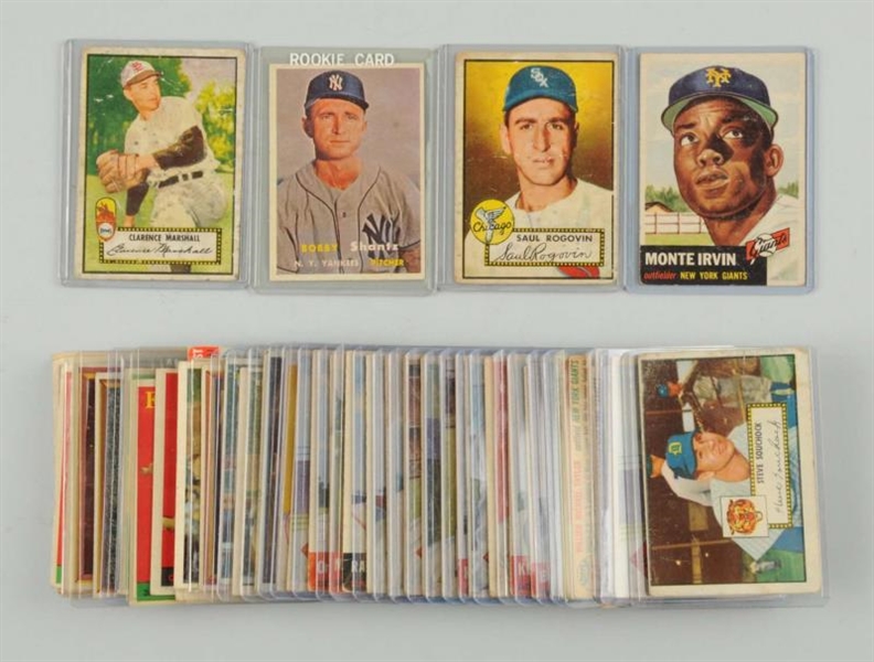 LOT OF APPROX. 50: 1950S TOPPS BASEBALL CARDS.   