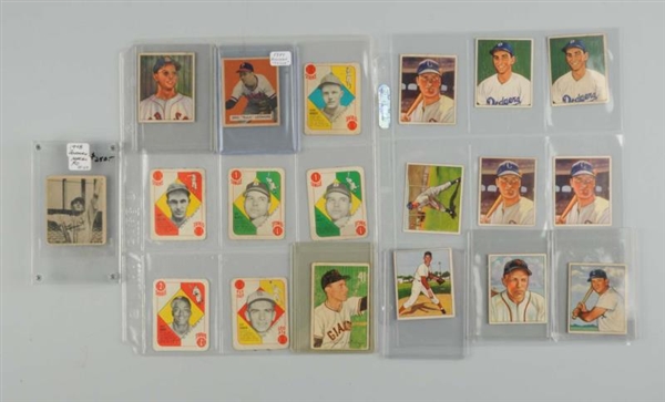 LOT OF 19: 1940S-50S BASEBALL CARDS.            