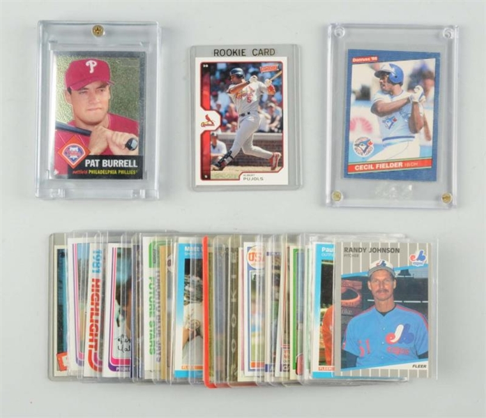 LOT OF 31: 1980S-PRESENT BASEBALL CARDS.         