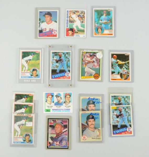 LOT OF 16: BOSTON RED SOX & MN TWINS PLAYER CARDS 