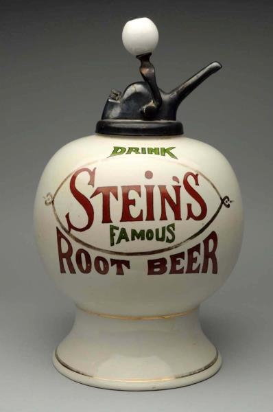 STEIN’S ROOT BEER SYRUP DISPENSER.                