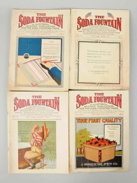 LOT OF 4: SODA FOUNTAIN MONTHLY MAGAZINES.        
