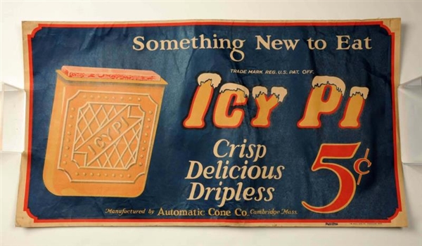 ICY PI ADVERTISING PAPER SIGN.                    