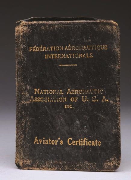 AVIATOR PILOT LICENSE SIGNED BY ORVILLE WRIGHT.   