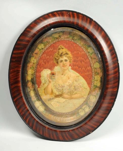 1903 LARGE OVAL COCA-COLA SERVING TRAY.           