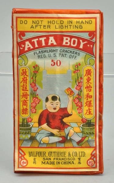 "ATTA BOY" FIRECRACKERS PACK OF 50S, 1 - 1/2".    