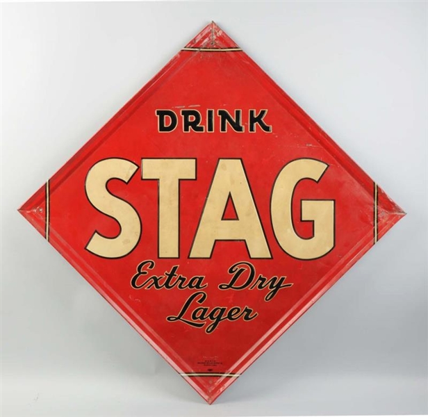 STAG EXTRA DRY LAGER TIN SIGN.                    