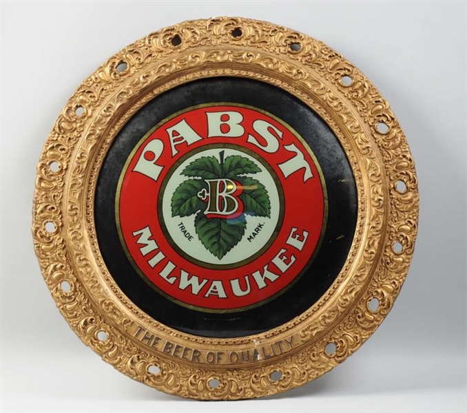 PABST BREWING CO. GILDED EDGE FRAME SIGN.         