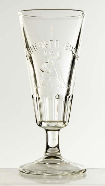 ANHEUSER-BUSCH LOGO PEDESTAL BEER GLASS.          
