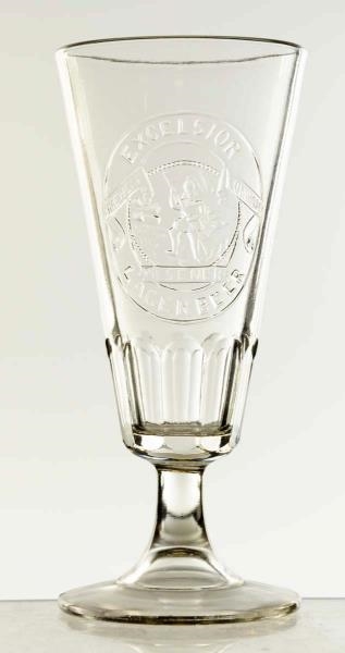 EXCELSIOR BREWERY CO. PEDESTAL STYLE BEER GLASS.  