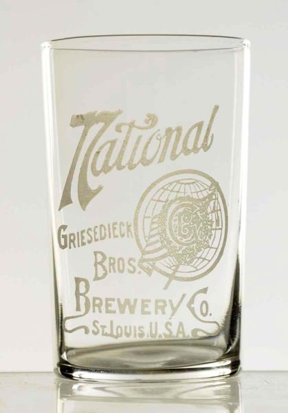 GRIESEDIECK BROS. BREWING CO. ACID ETCHED GLASS.  