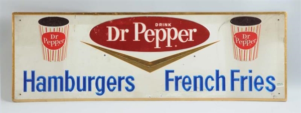 DR. PEPPER CARDBOARD FOIL SIGN.                   