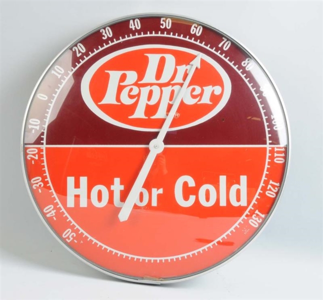 DR. PEPPER ROUND THERMOMETER.                     