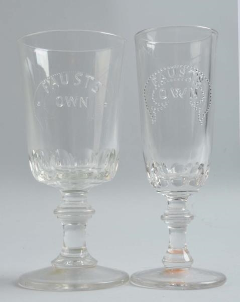 LOT OF 2: FAUSTS OWN BEER GLASS.                 