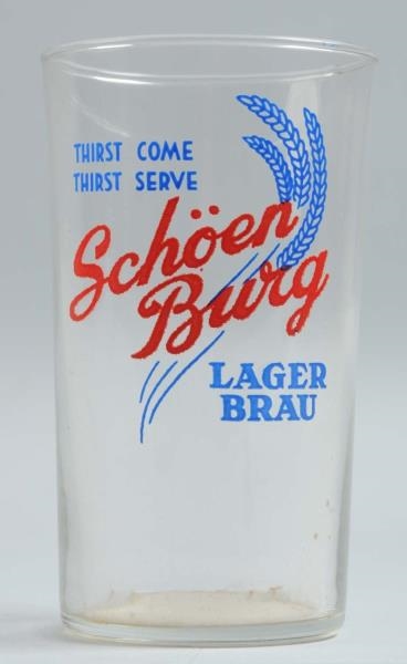 SHOEN BURG LAGER GLASS.                           