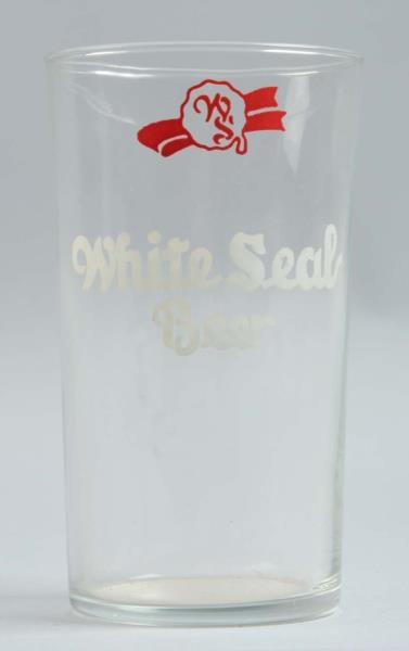 WHITE SEAL BEER GLASS.                            