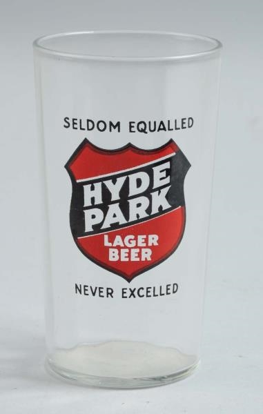 HYDE PARK BEER GLASS.                             