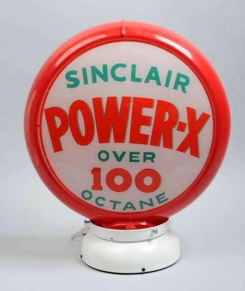 SINCLAIR POWER-X OVER 100 OCTANE GLOBE.           