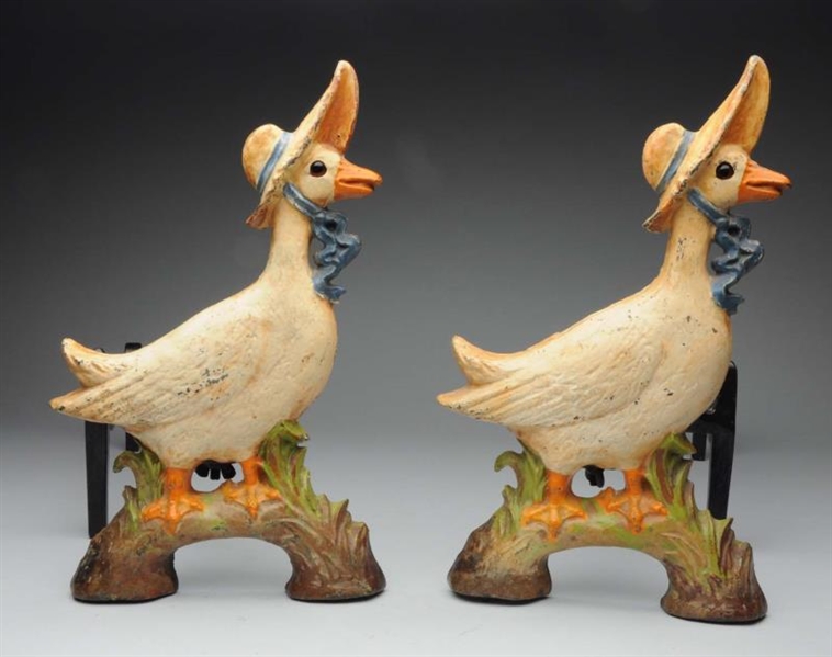 CAST IRON MOTHER GOOSE ANDIRONS                   