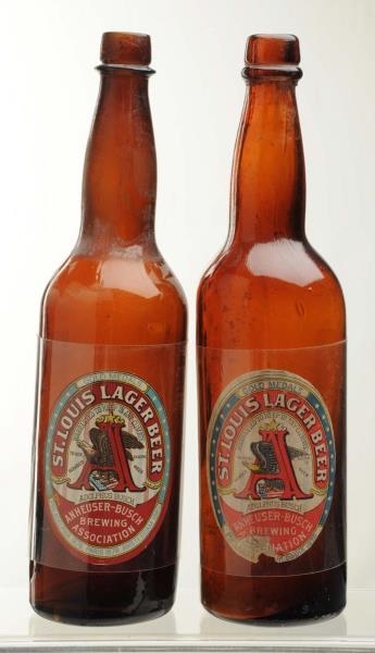 LOT OF 2: PRE-PROHIBITION ANHEUSER-BUSCH BOTTLES. 