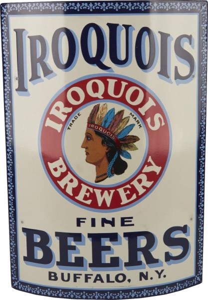 IROQUOIS BREWERY PORCELAIN CORNER SIGN            