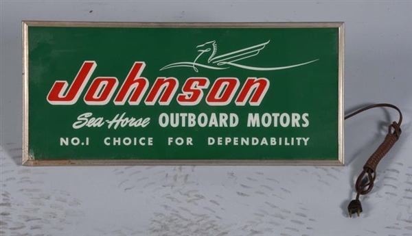 JOHNSON SEAHORSE OUTBOARD MOTORS LIGHTED SIGN     