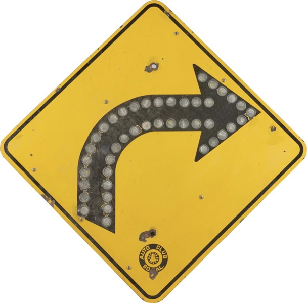 AAA RIGHT CURVE AHEAD REFLECTIVE ROAD SIGN        
