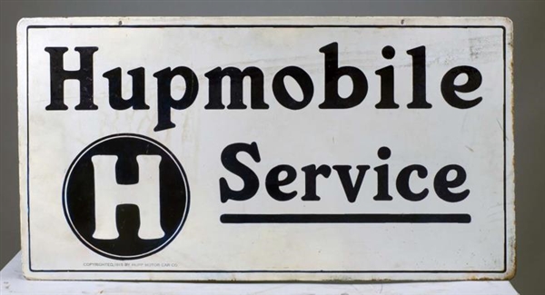 HUPMOBILE SERVICE DOUBLE SIDED PORCELAIN SIGN     