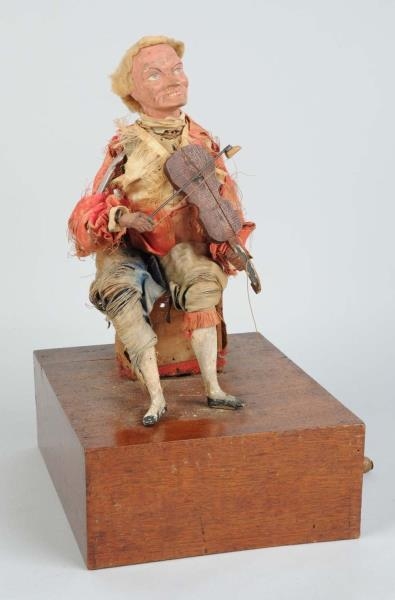EARLY GERMAN HAND CRANKED MUSICAL AUTOMATON.      