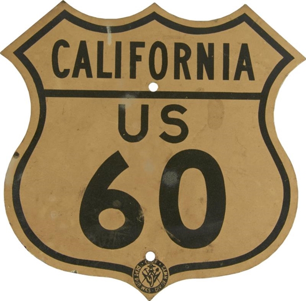 CALIFORNIA ROUTE 60 REFLECTIVE ROAD SIGN          