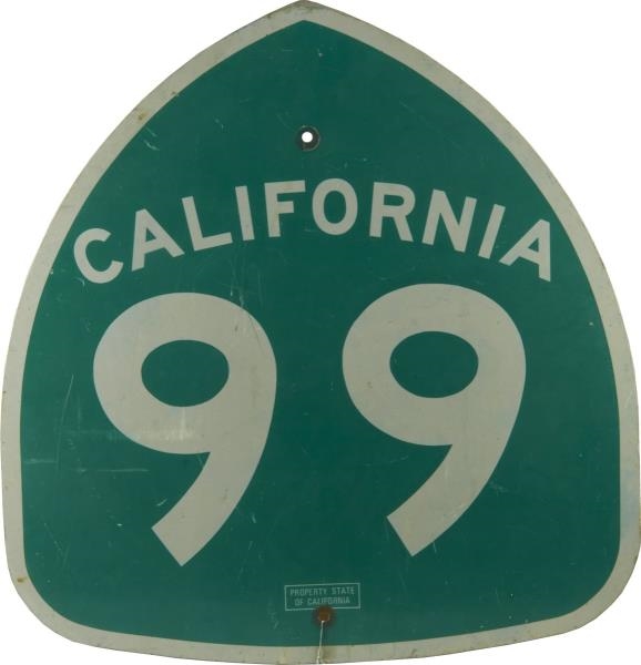 CALIFORNIA 99 REFLECTIVE ROAD SIGN                