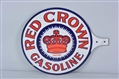 RED CROWN GAS DOUBLE SIDED PORCELAIN PADDLE SIGN  