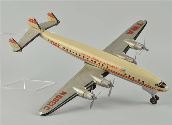 TIN LITHO TRANS WORLD AIRLINES PLANE.             