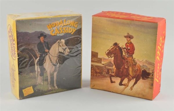 LOT OF 2: COWBOY CHARACTER BOOT BOXES.            