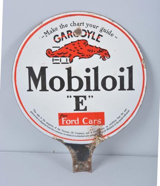 MOBILOIL DOUBLE SIDED PADDLE SIGN                 