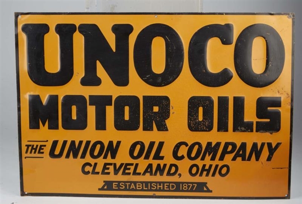 UNICO MOTOR OILS TIN SIGN                         