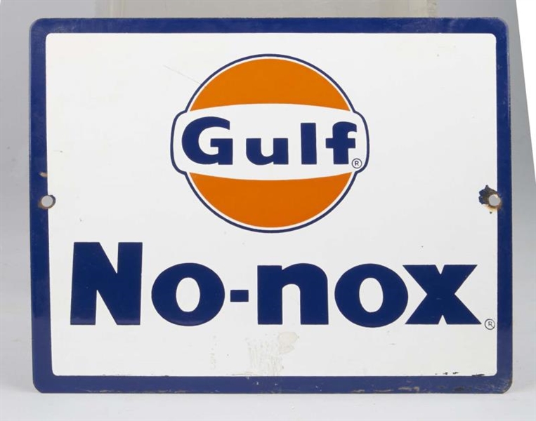 GULF NO-NOX GAS PUMP SIGN                         
