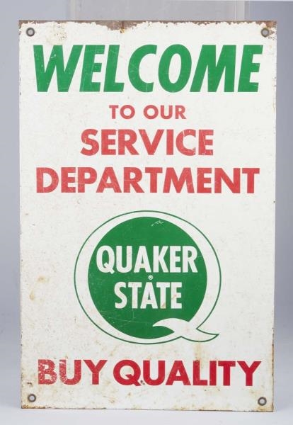 QUAKER STATE SERVICE DEPARTMENT SIGN              