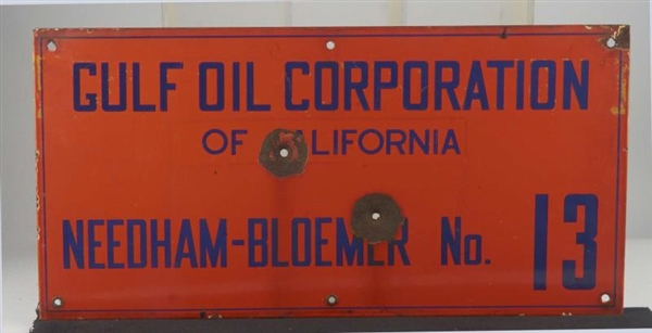 GULF OIL COMPANY OF CALIFORNIA WELL NO. 13 SIGN   