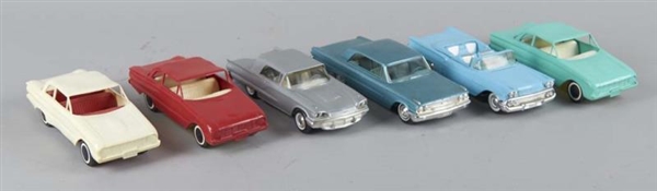 LOT OF 6: PLASTIC PROMOTIONAL CARS                