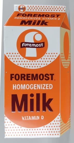 FOREMOST MILK TIN LITHO ADVERTISING SIGN          