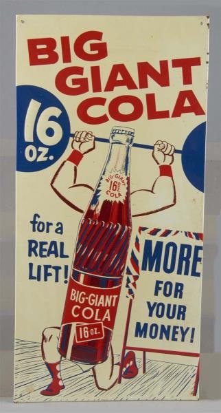 BIG GIANT COLA EMBOSSED TIN SIGN                  