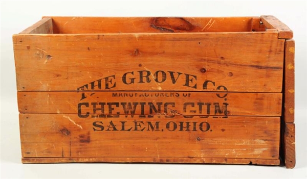 THE GROVE CO. PULVER CHEWING GUM SHIPPING CRATE.  