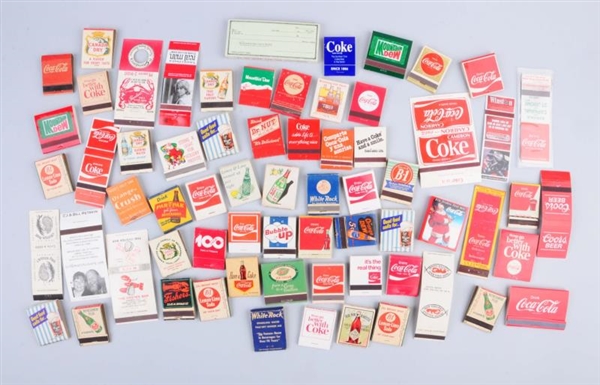 LOT OF 50+: SODA ADVERTISING MATCHBOOK COVERS.    