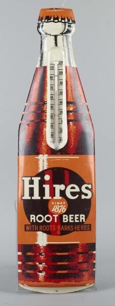 HIRES ROOT BEER FIGURAL BOTTLE THERMOMETER SIGN   