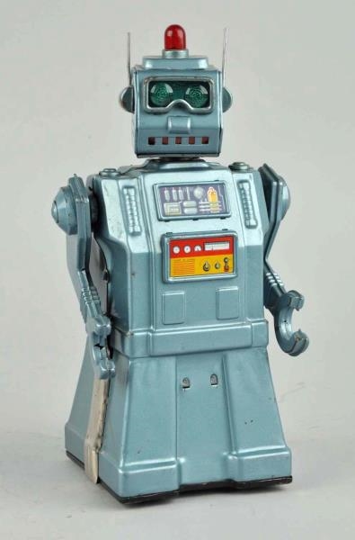 JAP. BATTERY-OPERATED TIN LITHO DIRECTIONAL ROBOT.