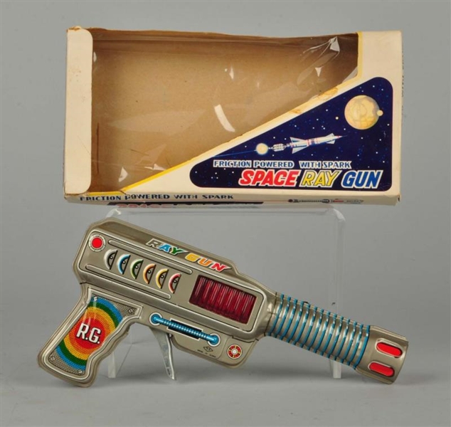 FRICTION SPACE RAY GUN IN BOX.                    
