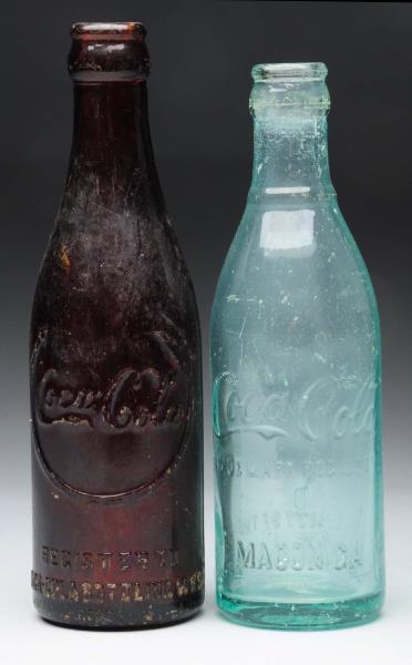 LOT OF 2: EARLY COCA - COLA GLASS BOTTLES.        