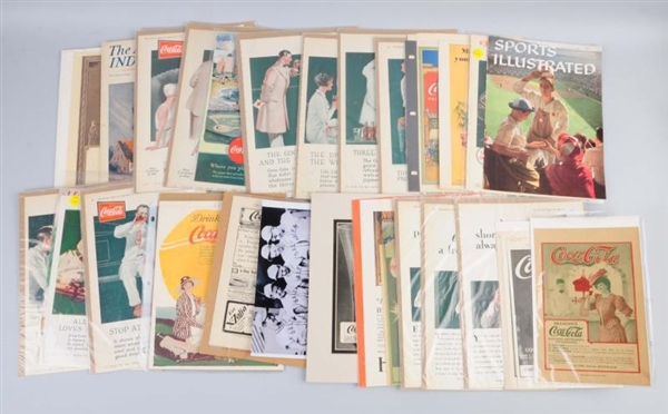 LOT OF EARLY COCA-COLA MAGAZINE ADS.              