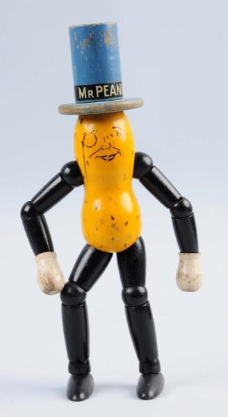 WOODEN MR. PEANUT JOINTED FIGURE.                 